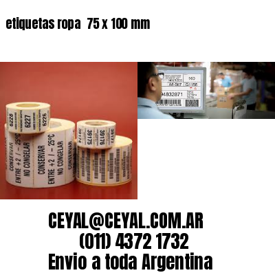 etiquetas ropa  75 x 100 mm