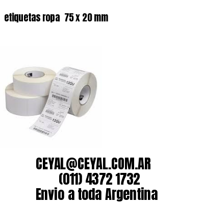 etiquetas ropa  75 x 20 mm