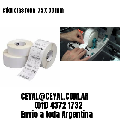 etiquetas ropa  75 x 30 mm