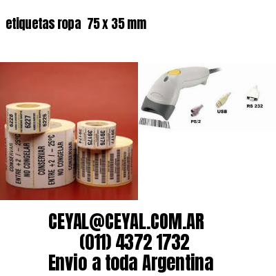 etiquetas ropa  75 x 35 mm