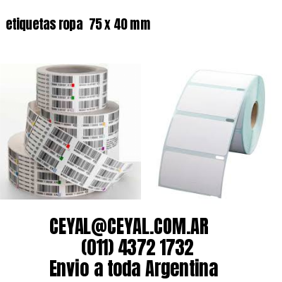 etiquetas ropa  75 x 40 mm