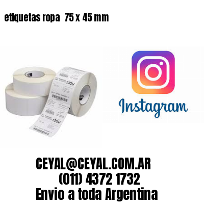 etiquetas ropa  75 x 45 mm