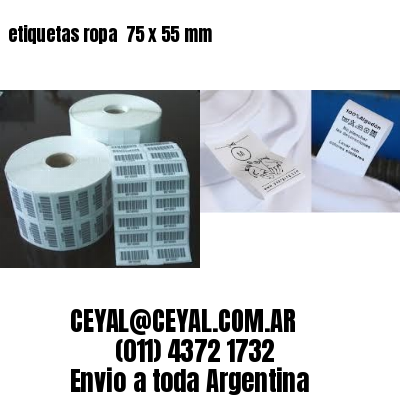 etiquetas ropa  75 x 55 mm