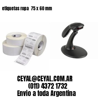 etiquetas ropa  75 x 60 mm