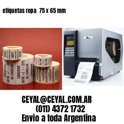 etiquetas ropa  75 x 65 mm