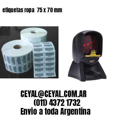 etiquetas ropa  75 x 70 mm