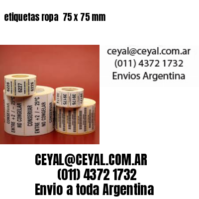 etiquetas ropa  75 x 75 mm