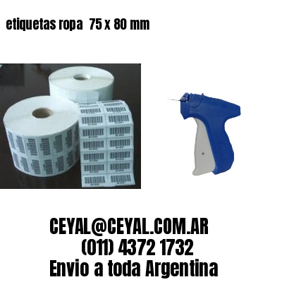 etiquetas ropa  75 x 80 mm