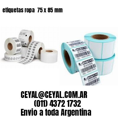 etiquetas ropa  75 x 85 mm