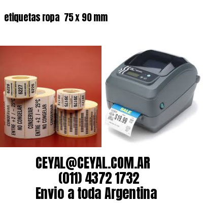 etiquetas ropa  75 x 90 mm