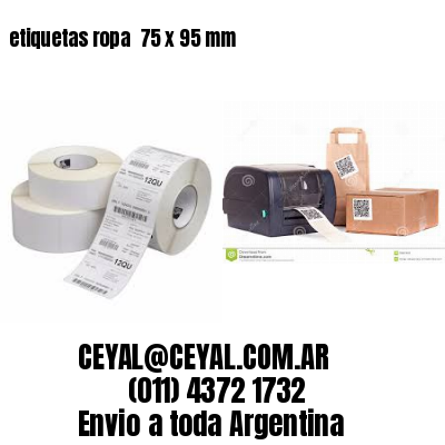 etiquetas ropa  75 x 95 mm