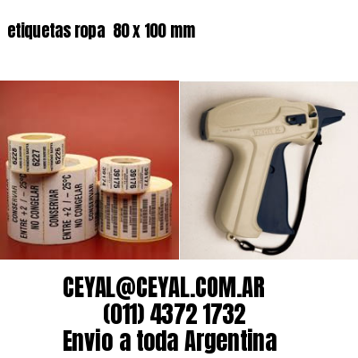 etiquetas ropa  80 x 100 mm