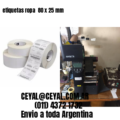 etiquetas ropa  80 x 25 mm