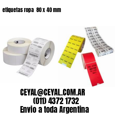 etiquetas ropa  80 x 40 mm