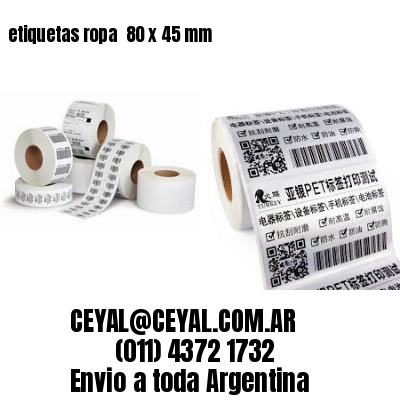 etiquetas ropa  80 x 45 mm