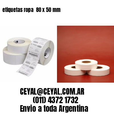etiquetas ropa  80 x 50 mm