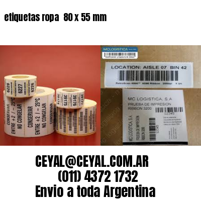 etiquetas ropa  80 x 55 mm