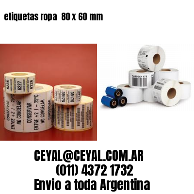 etiquetas ropa  80 x 60 mm