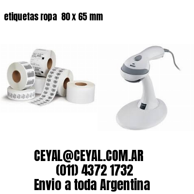 etiquetas ropa  80 x 65 mm