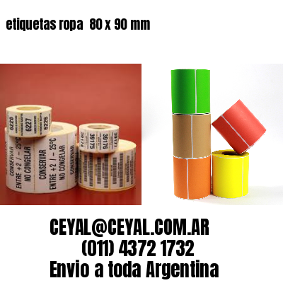 etiquetas ropa  80 x 90 mm