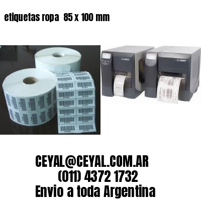 etiquetas ropa  85 x 100 mm