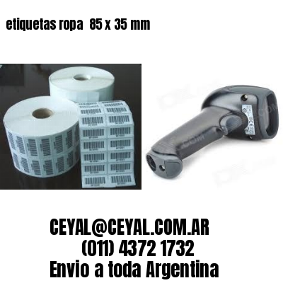 etiquetas ropa  85 x 35 mm