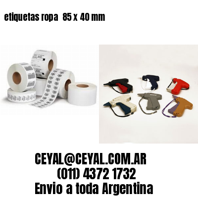etiquetas ropa  85 x 40 mm