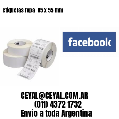etiquetas ropa  85 x 55 mm