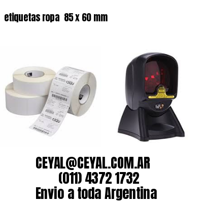 etiquetas ropa  85 x 60 mm