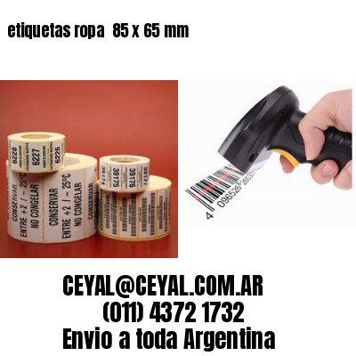 etiquetas ropa  85 x 65 mm