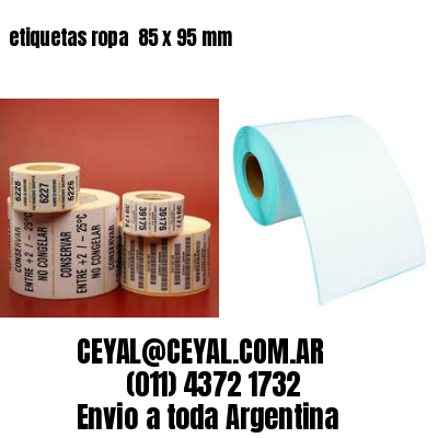 etiquetas ropa  85 x 95 mm
