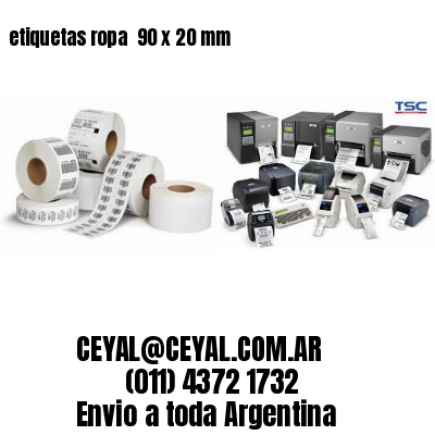 etiquetas ropa  90 x 20 mm
