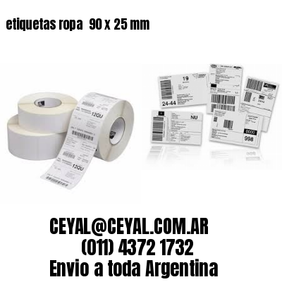 etiquetas ropa  90 x 25 mm