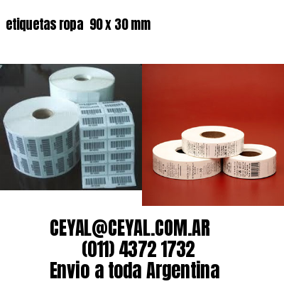 etiquetas ropa  90 x 30 mm