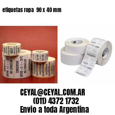 etiquetas ropa  90 x 40 mm