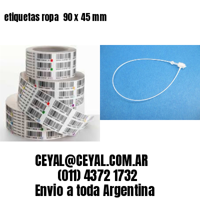 etiquetas ropa  90 x 45 mm