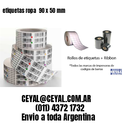 etiquetas ropa  90 x 50 mm