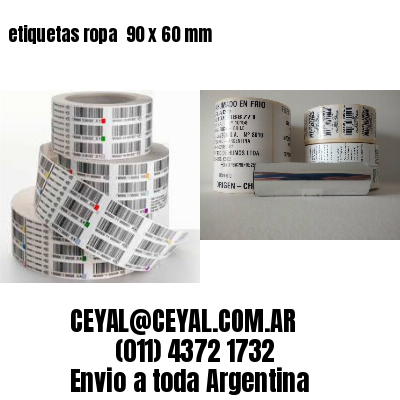 etiquetas ropa  90 x 60 mm
