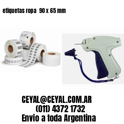etiquetas ropa  90 x 65 mm