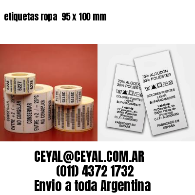etiquetas ropa  95 x 100 mm