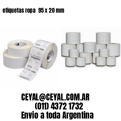 etiquetas ropa  95 x 20 mm