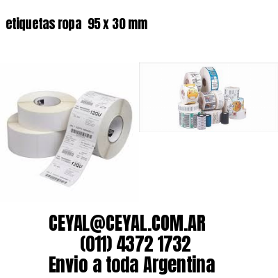 etiquetas ropa  95 x 30 mm