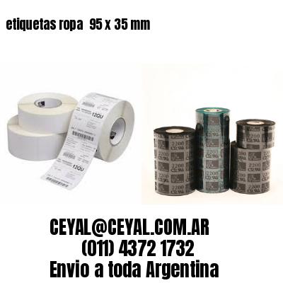 etiquetas ropa  95 x 35 mm