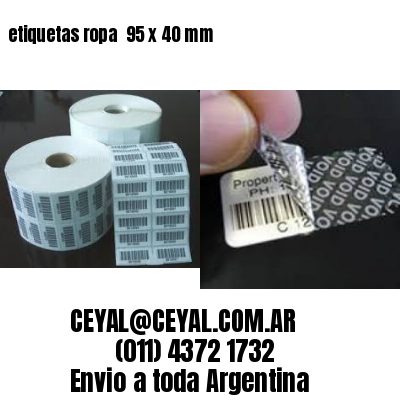 etiquetas ropa  95 x 40 mm