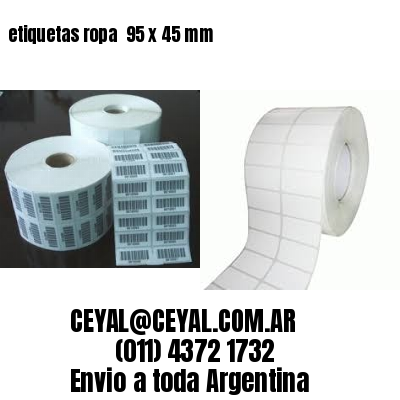 etiquetas ropa  95 x 45 mm