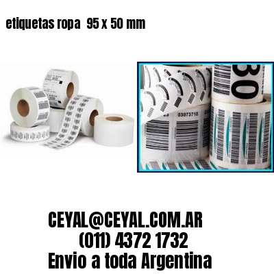 etiquetas ropa  95 x 50 mm