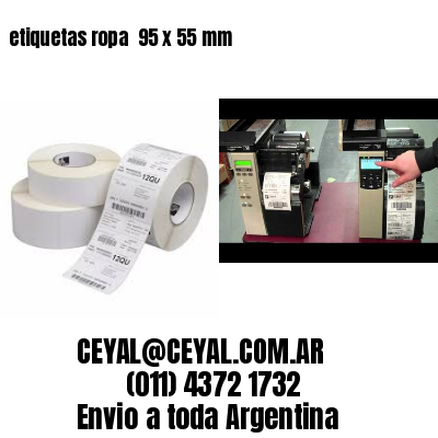 etiquetas ropa  95 x 55 mm