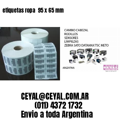 etiquetas ropa  95 x 65 mm