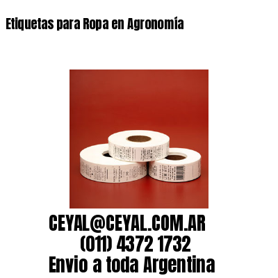 Etiquetas para Ropa en Agronomía
