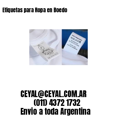 Etiquetas para Ropa en Boedo
